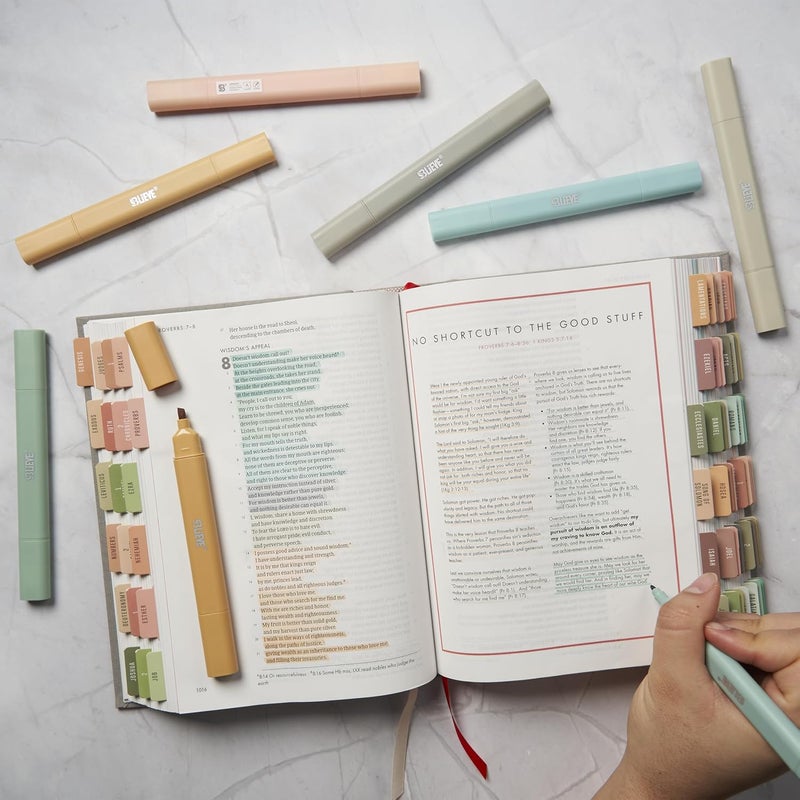 Believe - Aesthetic Bible Highlighters No Bleed Through Assorted Colors, Cute Highlighter Dual Tip For Journaling Supplies And School Accessories, Bible Highlighters And Pens No Bleed (BOHO EARTH) - Image 3